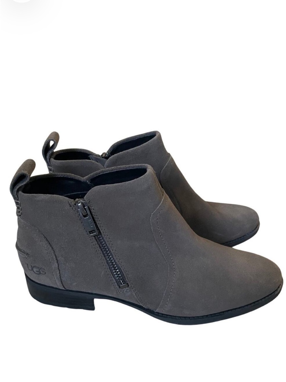 UGG Aureo II  Women’s Ankle Booties Boots Waterproof Suede Leather sz 9.5 Gray